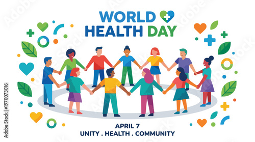 vector of people celebrating "World Healthy Day" 004