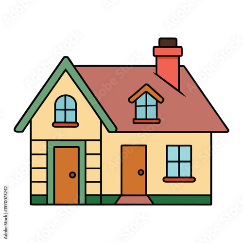 A weathered suburban cottage with faded paint, creaky wooden shutters, and a mossy roof, nestled among overgrown bushes, whispering stories of time, comfort, and quiet nostalgia.
