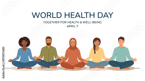 vector of people celebrating "World Healthy Day" 01
