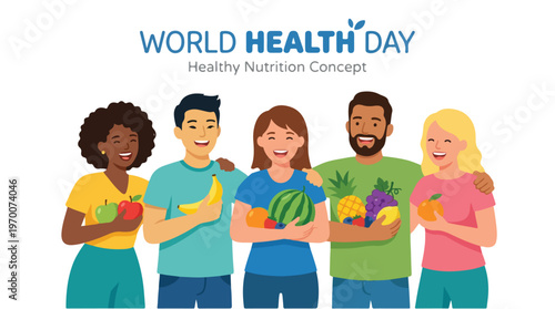 vector of people celebrating "World Healthy Day" 002
