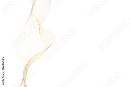 Abstract flowing wave of light golden lines vector illustration elegant smooth curve for digital design and branding subtle motion effect