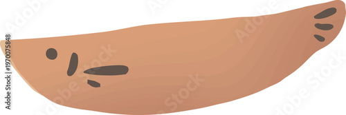 鮎菓子のフラットなベクターイラスト｜初夏の和菓子・かわいい魚型スイーツ素材（背景透過）