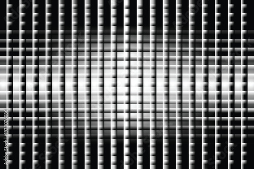 Abstract geometric pattern with repeating lines and grids a futuristic digital background for technology and science concepts monochrome design vector illustration