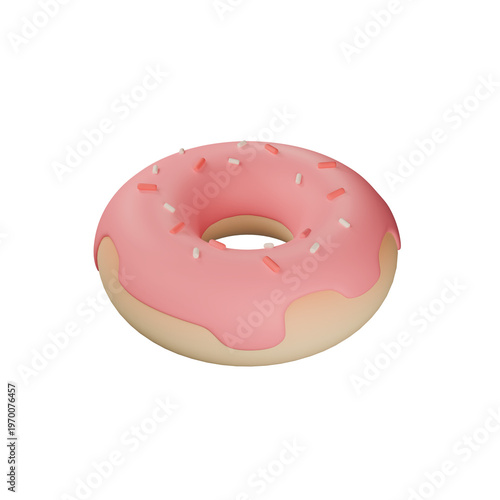 Photos 3D rendering Pinky Pop Strawberry Donut (LL)
