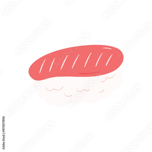 Salmon Nigiri Sushi Japanese Food Illustration
