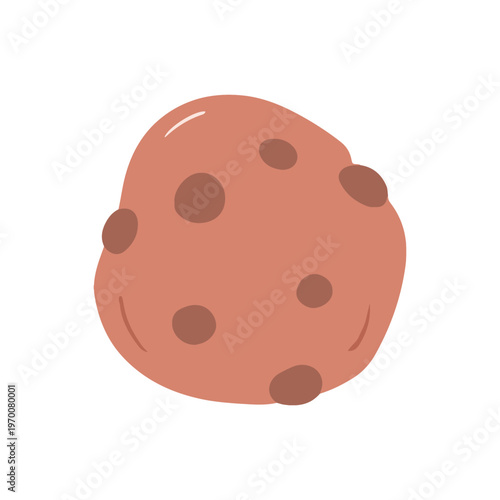 Chocolate Chip Cookie Illustration Hand Drawn Style