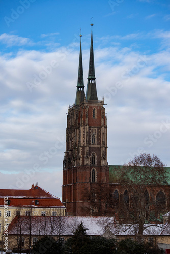 Cattedrale di San Giovanni Battista (in polacco: archikatedra Świętego Jana Chrzciciela). città di Breslavia, Polonia