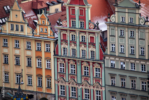 Case del Rynek, città di Breslavia, Polonia