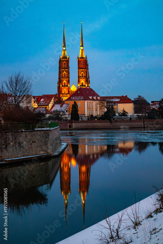 Cattedrale di San Giovanni Battista (in polacco: archikatedra Świętego Jana Chrzciciela). città di Breslavia, Polonia