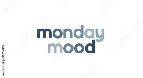 Graphical expression reflecting the prevalent sentiment and atmosphere of a new week's commencement