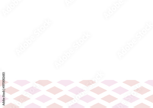 2色のひし形で構成されたシンプルな手描きの飾り線（赤・ピンク）