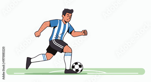 soccer player kicking ball