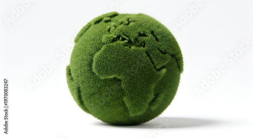 Close up of a textured green sea sponge against a clean white background