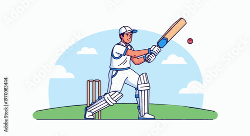 cricket player with bat