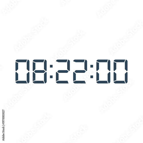 Digital, clock, LED icon for home electronics and appliances