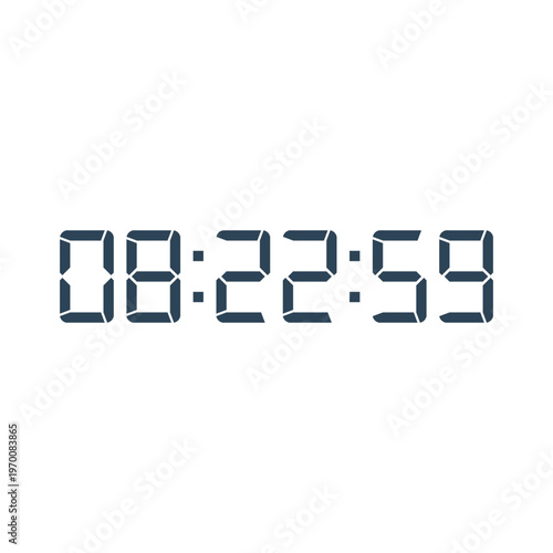 Digital, clock, LED icon for home electronics and appliances
