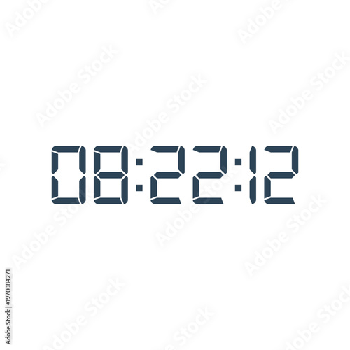 Digital, clock, LED icon for home electronics and appliances