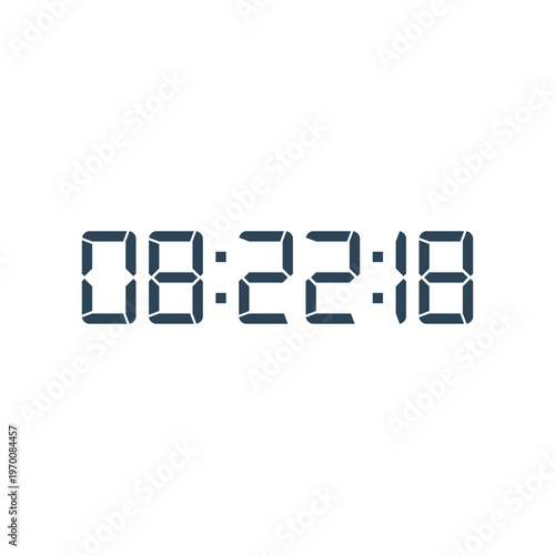 Digital, clock, LED icon for home electronics and appliances