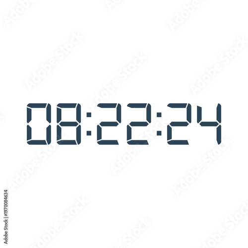 Digital, clock, LED icon for home electronics and appliances