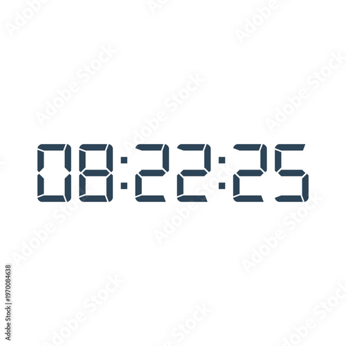 Digital, clock, LED icon for home electronics and appliances