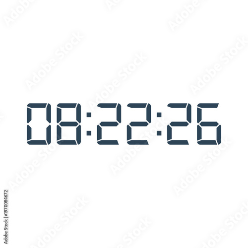 Digital, clock, LED icon for home electronics and appliances