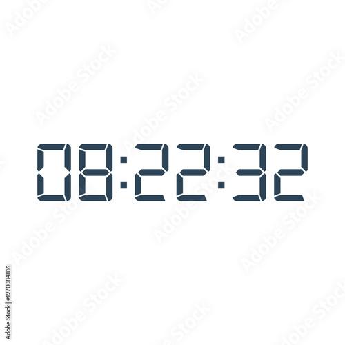 Digital, clock, LED icon for home electronics and appliances