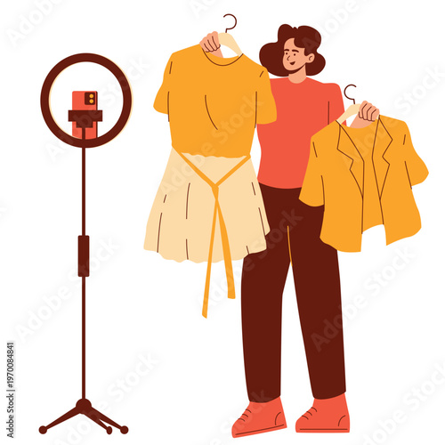 Lokal Market live seller illustration