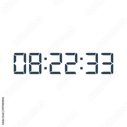 Digital, clock, LED icon for home electronics and appliances