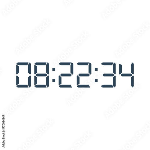 Digital, clock, LED icon for home electronics and appliances