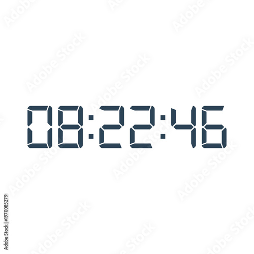 Digital, clock, LED icon for home electronics and appliances