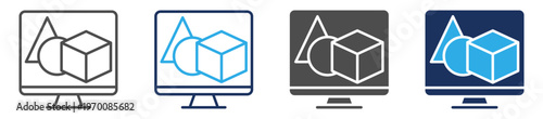objects icon set multi concept