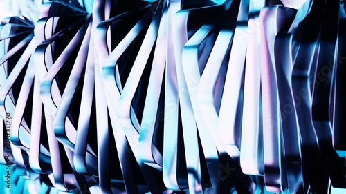 3d rendering of dynamic abstract shapes motion loop background
