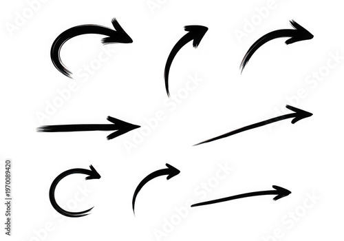 A group of arrows pointing in different directions