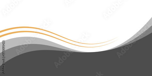 Abstract Gray and Orange Wave Background for Business Presentation, Corporate Banner and Modern Design