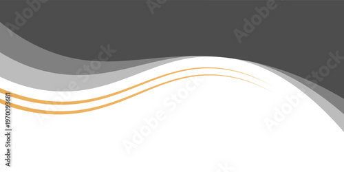 Abstract Gray and Orange Wave Background for Business Presentation, Corporate Banner and Modern Design