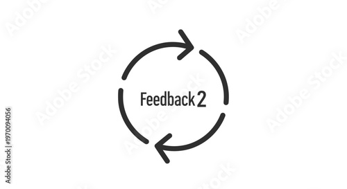 Feedback Loop Icon for Continuous Improvement and Iterative Development Process