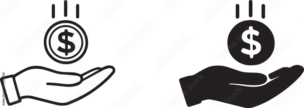 © vector stock - Donation and Currency