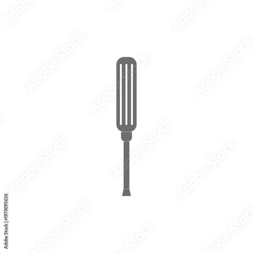 Screwdriver Icon: A simple icon of a classic screwdriver, a symbol of construction and fixing.