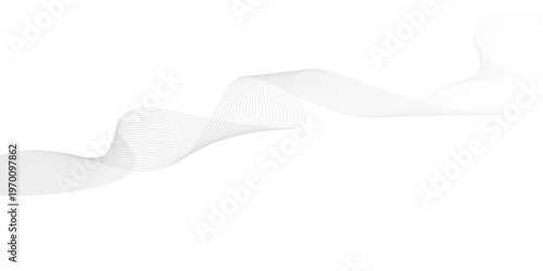 abstract Grey wave line background on white background.	