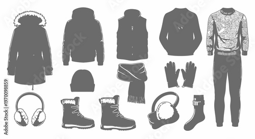 Men Winter Fashion and Warm Clothing Accessories Set