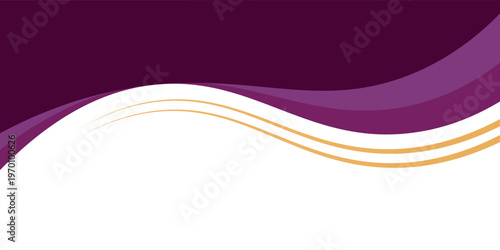 Abstract Purple and Gold Wave Background Banner for Business, Branding and Modern Presentation Design