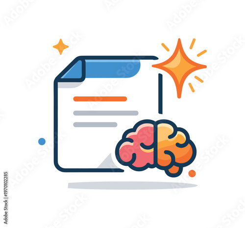 AI content generation and creative assistance focused on accelerating idea production and digital content workflows, a document combined with a spark