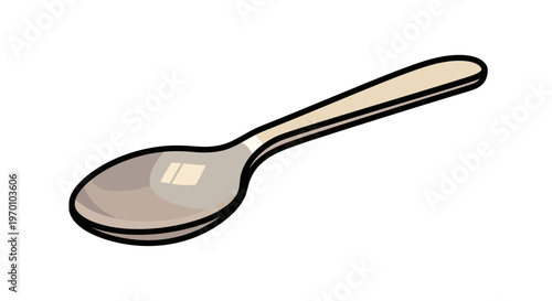Simple spoon illustration in a minimalist design  