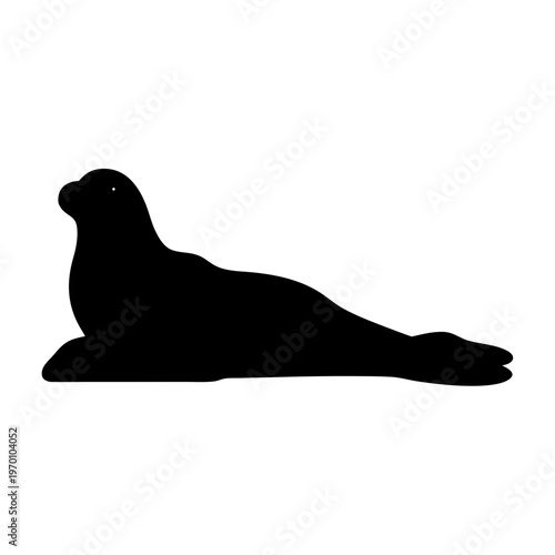 Silhouette of a bird perched calmly against a bright background Vector