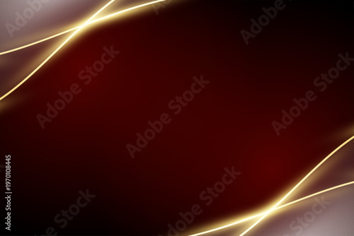 高級感あふれる赤いグラデーションと光のライン　背景デザイン
