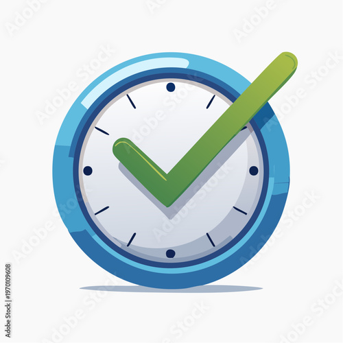 Zeitmanagement Icon mit Uhr