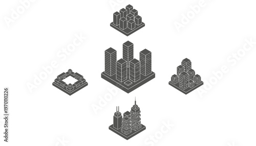 Isometric City Buildings and Structures Collection.