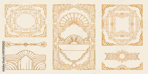 Antique ancient Egyptian papyrus with seamless vintage floral ornaments and a retro vector design featuring an old wooden texture frame and decorative art elements