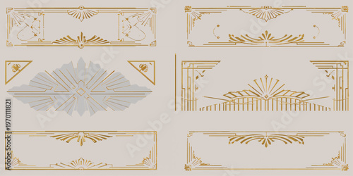Vintage floral vector set of ornamental design elements featuring antique frame borders and retro paper textures for wedding invitation or menu decoration