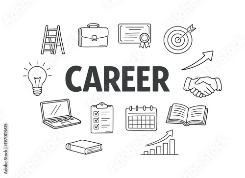 Professional career growth and skill development concept focused on advancing expertise, continuous learning and achieving higher positions in a